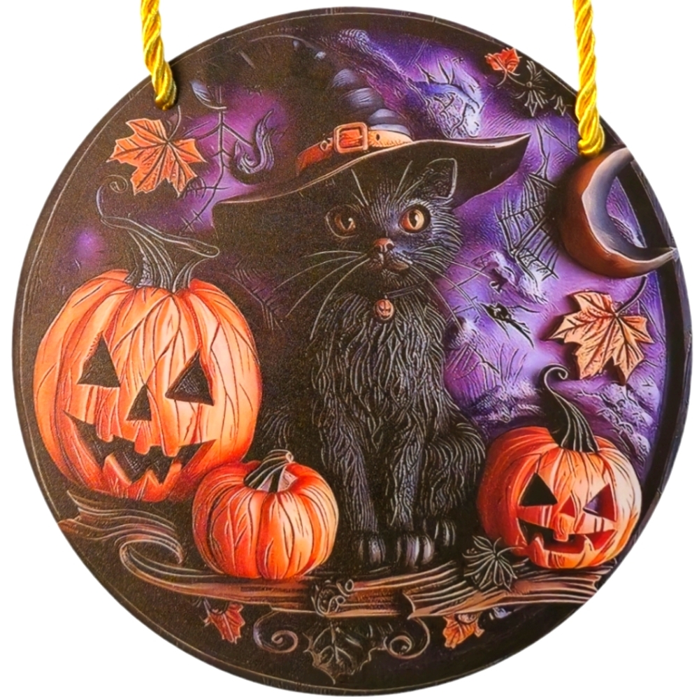 Halloween Sun Catcher or Wall Hanging - 6" Diameter - $5.95 Shipping